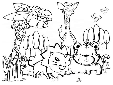 jungle coloring pages  coloring pages  kids