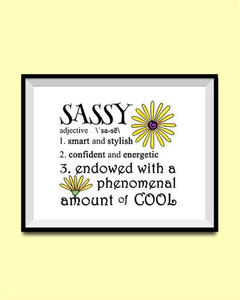 Sassy Definition Giclee Print By Alexandriennedesigns On Etsy 16 00
