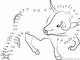 Dot Dots Connect Bull Animals Kids Animal Smart Printable Clipart Coloring Library sketch template