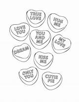 Coloring Hearts Valentines Pages Candy Valentine Heart Conversation Printable Color Colouring Printables Kids Make Sheets Sweethearts Mine Ausmalbilder Print Happy sketch template