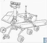 Rover Mars Space Spirit Coloring Pages Uploaded User Drawing sketch template