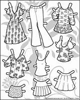 Paper Doll Clothes Summer Clothing Coloring Pages Dolls Mannequin Ms Color Printable Paperthinpersonas Click Match Mix Pdf Dpi Colorable Getcolorings sketch template