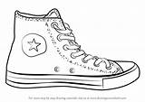 Schuhe Drawingtutorials101 Chaussure Tenis Malvorlage Tennis Sneaker Zapatillas Zapatos Pencil Vans Disegno Chuck öffnen sketch template