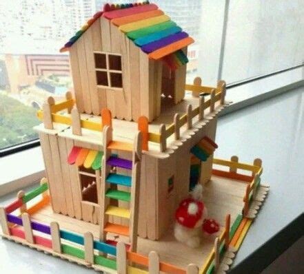 pin  merle arenas  popsicle stick house popsicle stick crafts house popsicle stick houses