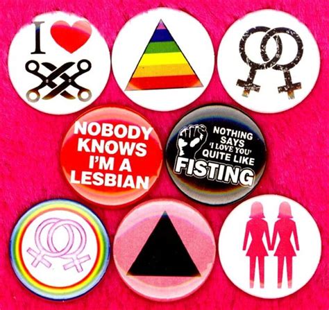 Lesbian 8 New 1 Inch Pins Buttons Badge Gay Pride Rainbow L Word Queer