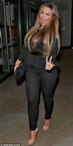 lauren goodger enjoys a night out in london wearing a tight and