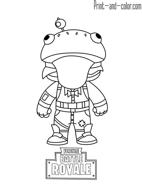fortnite battle royale coloring page beef boss painting inspiration