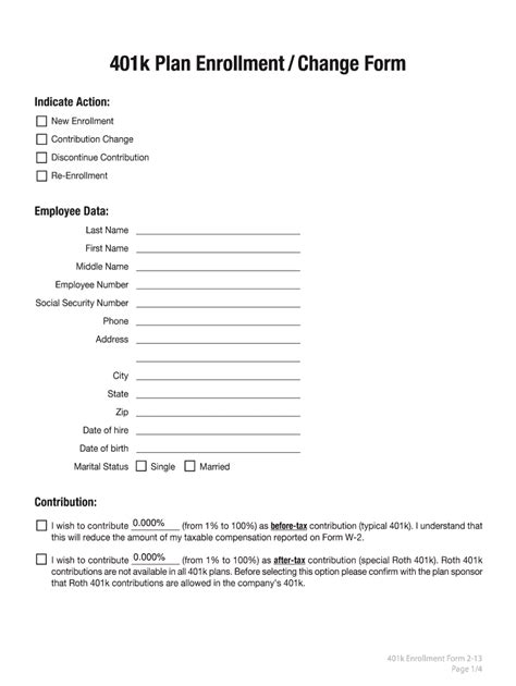 401k Enrollment Form 2 13 Ai 401k Network Fill Out And Sign Printable