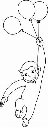 Curious George Pages Coloring Baloons Coloringpages101 Via Tag sketch template