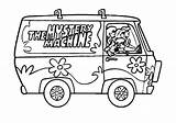 Scooby Mystery Coloring Doo Machine Pages Printable Sheet Print Divyajanani sketch template