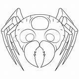 Maschera Spinne Spiderman Spinnen Ragno Spinnennetz Malvorlage sketch template