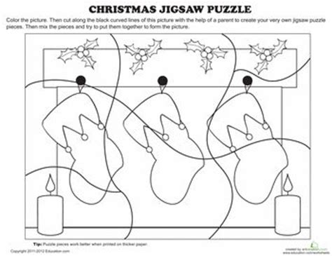 color  christmas puzzle worksheet educationcom christmas