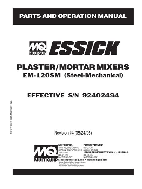 essick mortar mixers clutch bearing mechanical