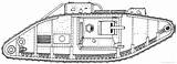 Tank Drawing Ww1 Mark Tanks Drawings Plans Paintingvalley Choisir Tableau Un sketch template