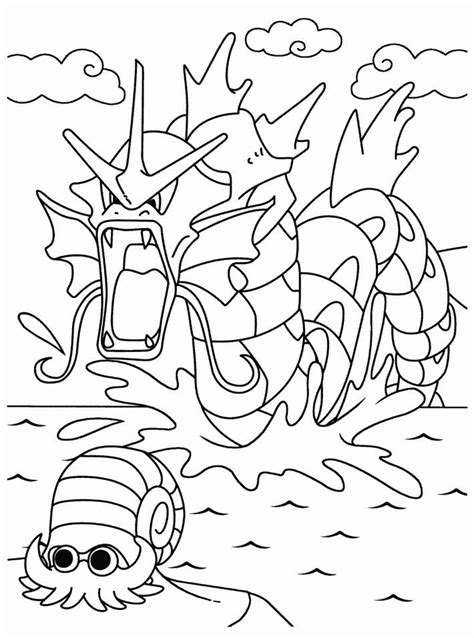 pokemon water type pokemon coloring pages book  kids