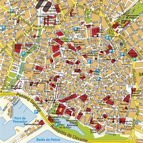 carte interactive de la vieille ville de palma de majorque