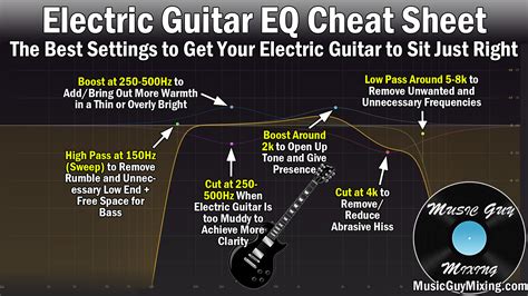 electric guitar eq guide   eq  frequency  guy mixing