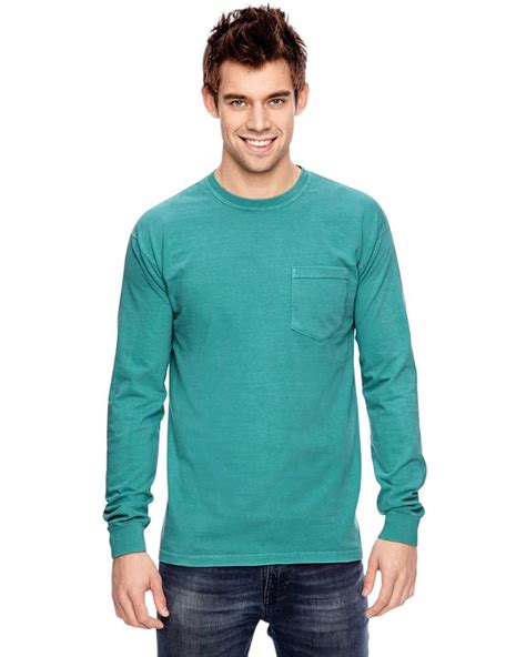 comfort colors  custom long sleeve pocket  shirt