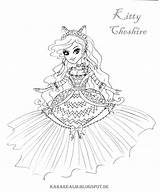 Ever After High Coloring Pages Kitty Cheshire Colouring Getcolorings Da Adult Kara sketch template