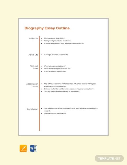 outline examples  templates  word examples