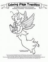 Coloring Reading Fairy Pages Two Tuesday Cinco Dulemba Popular Mayo sketch template