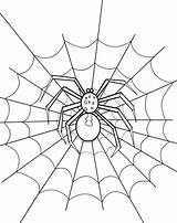 Spider Web Coloring Pages Drawing Kids Netart Getdrawings sketch template