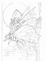 Coloring Pages Fairy Mermaid Jody Bergsma Enchanted Designs sketch template