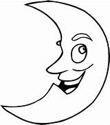 Halbmond Lachender Mond Sterne Sonne sketch template