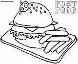 Coloring Fast Food Pages Fastfood sketch template