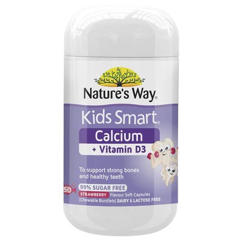 Nature's Way Kids Smart Calcium + Vitamin D 50 Chewable