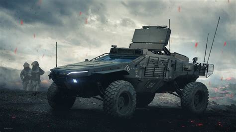 pin  aleksander wojtal  cyberpunk military vehicles futuristic