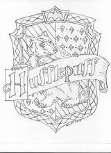 Hufflepuff Crest sketch template
