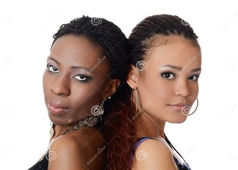 the girl the mulatto and the black girl stock image image of