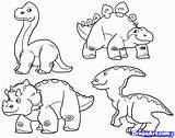 Dinosaur Baby Coloring Draw Dinosaurs Popular sketch template