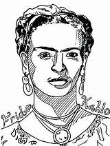 Coloring Frida Kahlo Pages Women Book Color Sheet Getdrawings Getcolorings History Printable Behance Print sketch template