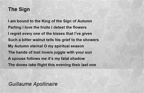 sign  sign poem  guillaume apollinaire