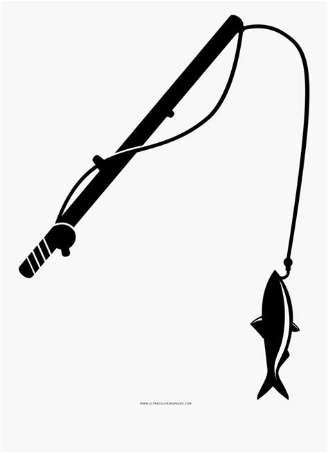 fishing rod coloring page  transparent clipart clipartkey