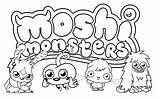 Coloring Pages Monster Moshi Monsters Kids Printable sketch template