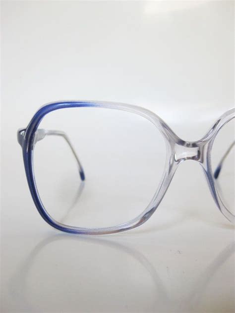 vintage 1970s oversized eyeglasses sunglasses cobalt blue sky etsy