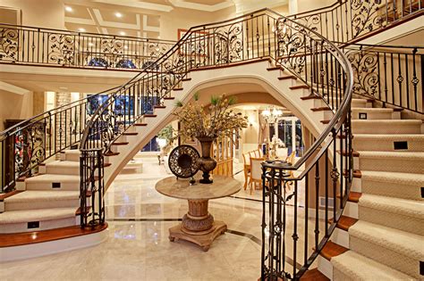 pin  love design  decor ideas luxury staircase stairs design double staircase