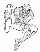 Spiderman Coloring Kids Pages Color Super sketch template