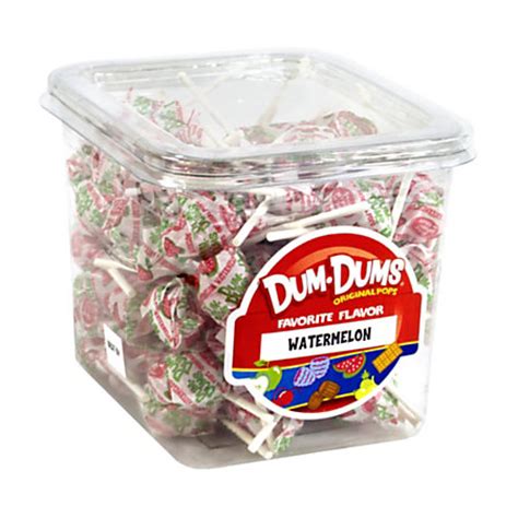 dum dum lollipops watermelon  lb tub  office depot officemax
