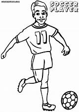 Soccer Coloring Player Pages Print sketch template