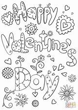 Coloring Valentines Pages Happy Printable Valentine Kids Cards Sheets Printables Color Colouring Supercoloring St Crafts Print Satanic Adults Preschool Para sketch template
