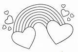 Rainbow Coloring Hearts Pages Heart Regenbogen Ausmalbilder Mandala Para Zum Arco Pokemon Auswählen Pinnwand Drawing Herzen sketch template