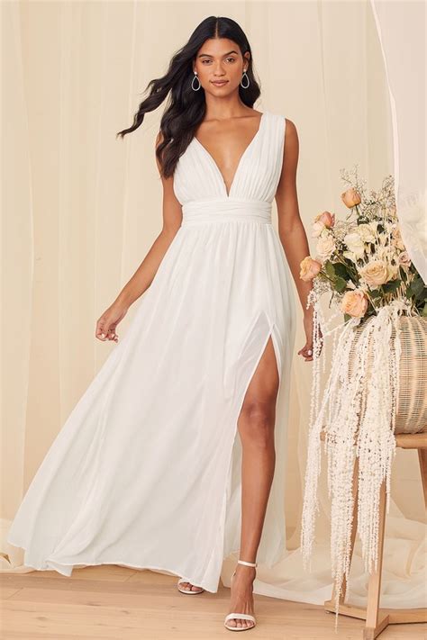 White Maxi Dress Sleeveless Maxi Dress White Gown Lulus