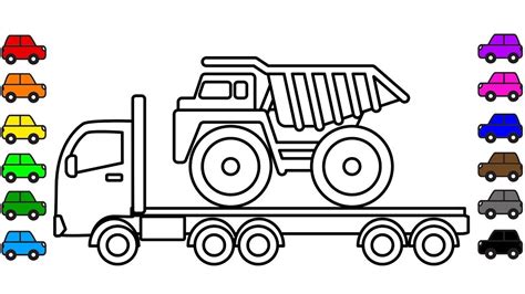 dump truck coloring book colouring pages  kids