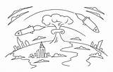 Nucleari Armi Skizze Bombs Disegnato Sorvolano Azione Razzo Bombe Disegnate Pianeta Schizzo Nucleare Gezeichnete Sketch Dosimeter Strahlung Radioaktiver Verschmutzungsgrad Rocket sketch template
