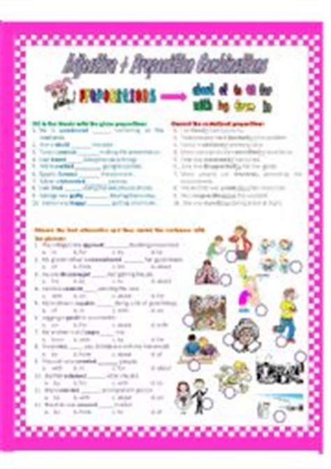 english exercises preposition combinations
