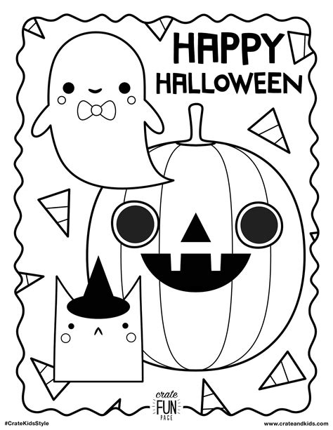 kids halloween  printable coloring page crate kids